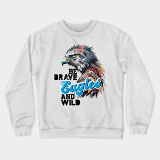 Colorful Eagle Design in Vintage Style Crewneck Sweatshirt